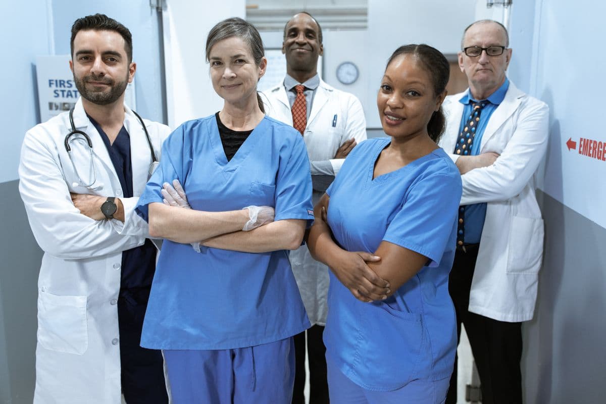 A diverse team of Keystone care professionals
